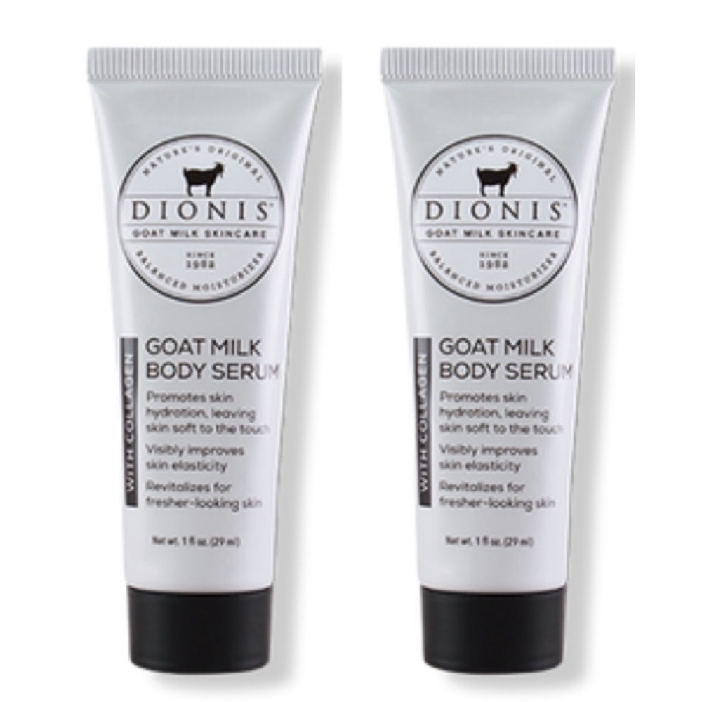 Dionis Bundle of 2, Goat Milk Body Serum 1 fl oz/ 29 ml NEW travel size.
